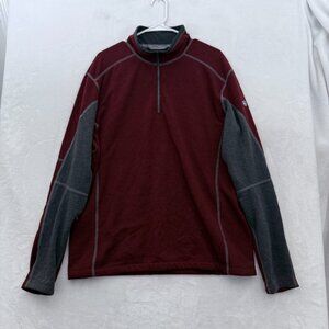 Kuhl Kashmira 1/4 Zip Sweater Mens XL Red Fleece Pullover Lightweight Casual